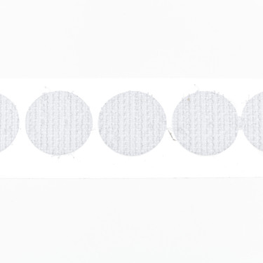 klittenband rondjes haak 15 mm 250 st wit		