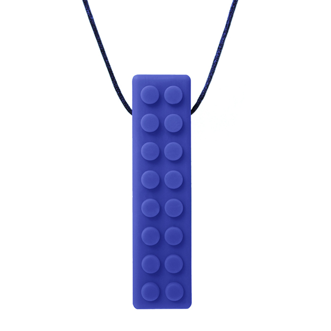 ARK Brick Stick Chew Necklace – kauwhanger voor sensorische regulatie & focus - Blauw Navy, Normaal