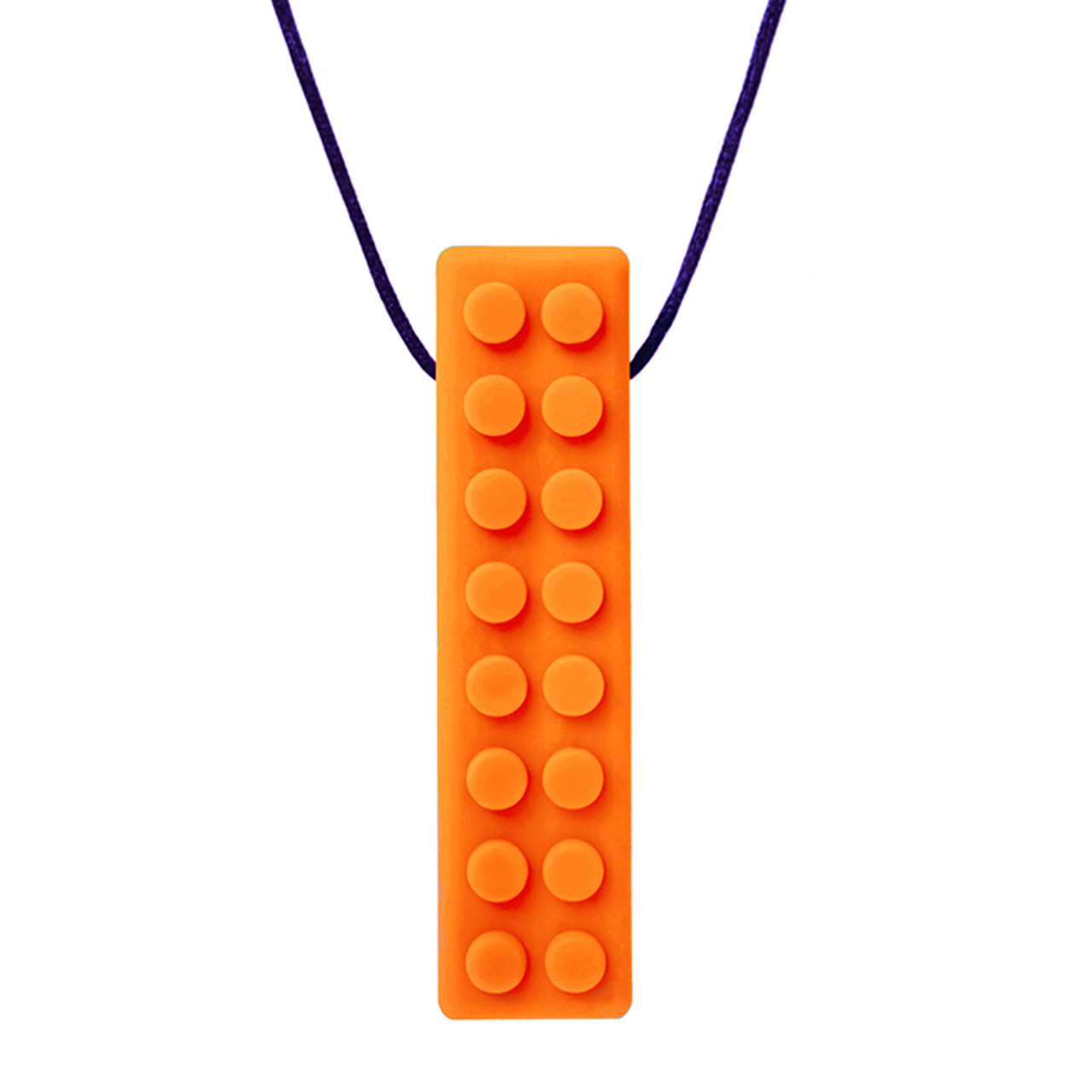 ARK Brick Stick Chew Necklace – kauwhanger voor sensorische regulatie & focus - oranje, Extra stevig