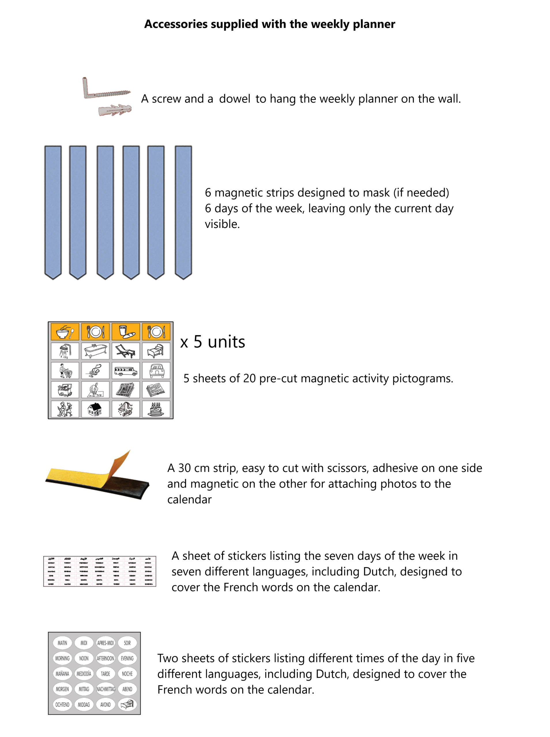 Magnetische Weekplanner - Afbeelding 3